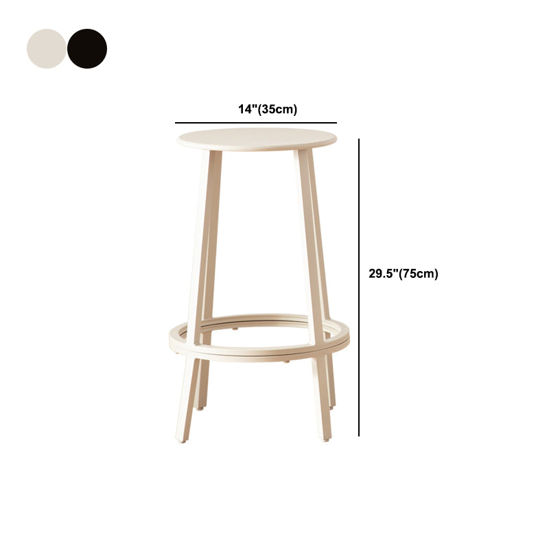 1/2/3 Pieces Industrial Round Bar Table Set Iron Bistro Set with Footrest