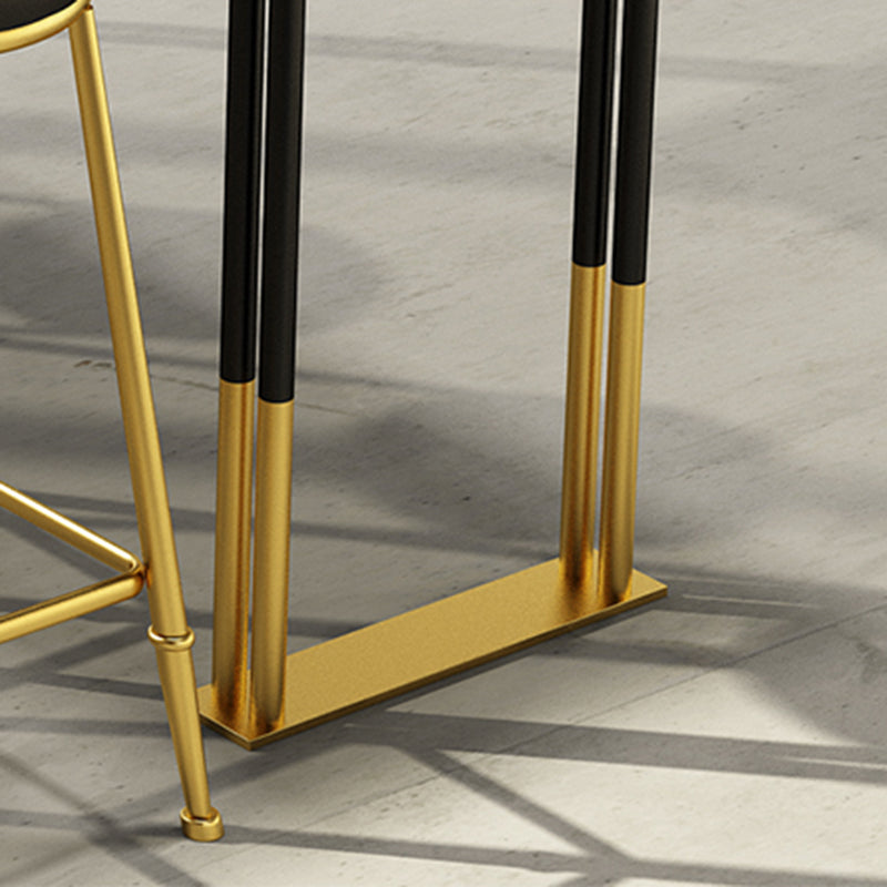 Glam Style Rectangle Bar Table Set 1/2/5 Pieces Solid Wood Counter Table