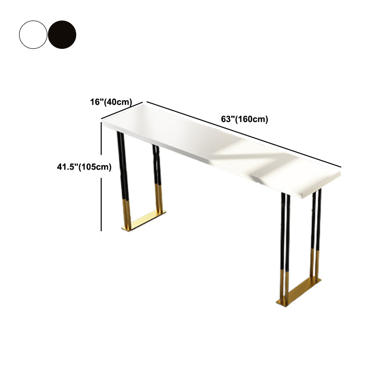 Glam Style Rectangle Bar Table Set 1/2/5 Pieces Solid Wood Counter Table