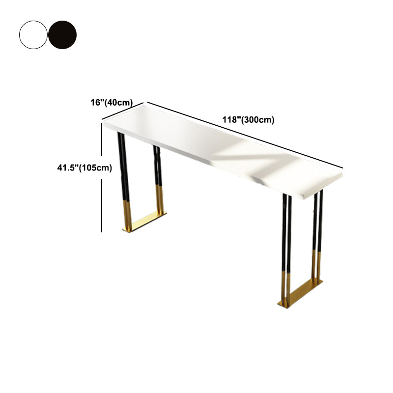 Glam Style Rectangle Bar Table Set 1/2/5 Pieces Solid Wood Counter Table