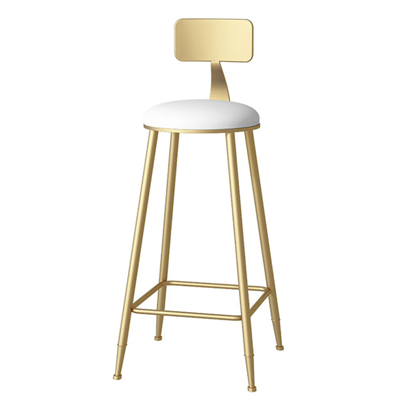 Gold Metal Pub Table Set for Small Places Glam Faux Leather 1/3/5 Pieces Bar Set