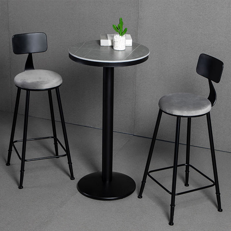 Industrial Stone Bar Table Set 1/3 Pieces Round Counter Table Set for Indoor