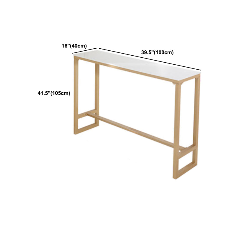 Glam Style Rectangle Bar Table 1/2/5/7 Pieces Faux Marble Counter Table