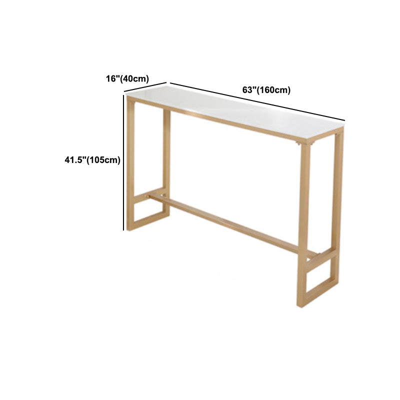 Glam Style Rectangle Bar Table 1/2/5/7 Pieces Faux Marble Counter Table