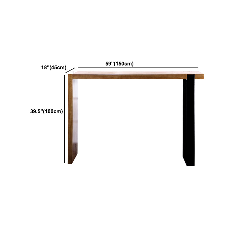 Solid Wood Modern Pub Table Set for Home Metal 1/3 Piece Bar Set