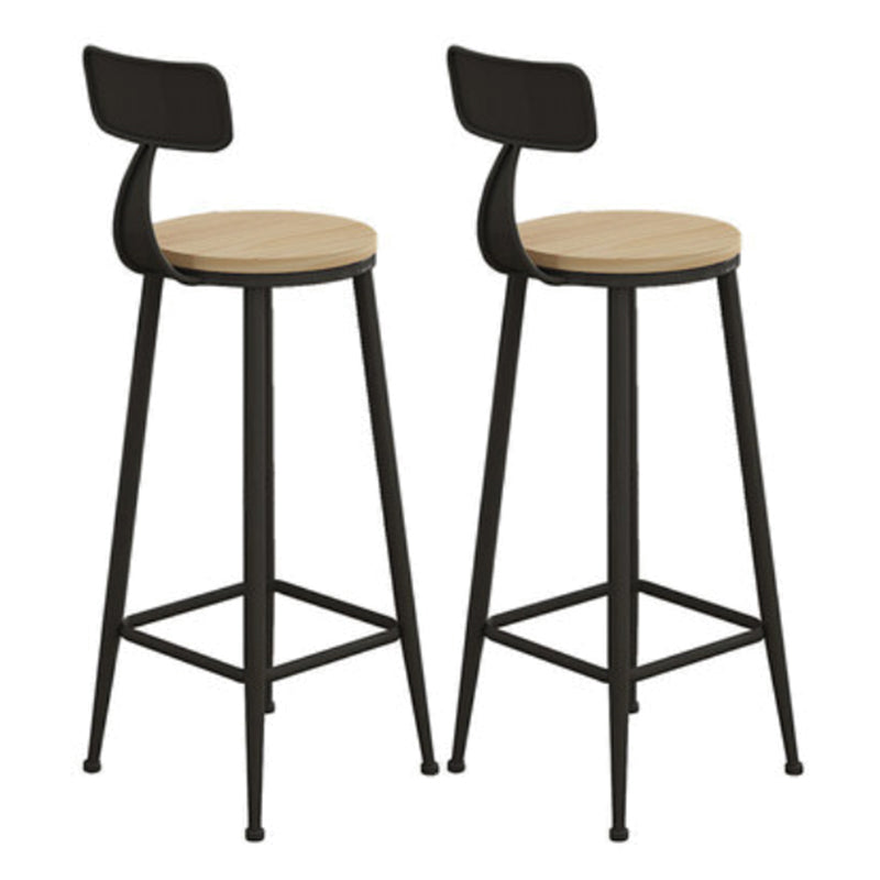 1/2/3 Pieces Industrial Bar Table and Stools Solid Wood and Metal Bar Table Set