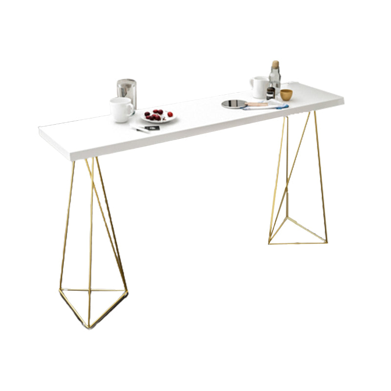 Metal Frame Glam Pub Table Set with Wood Top 1/2/3 Pieces Matte Finish Bar Set for Home