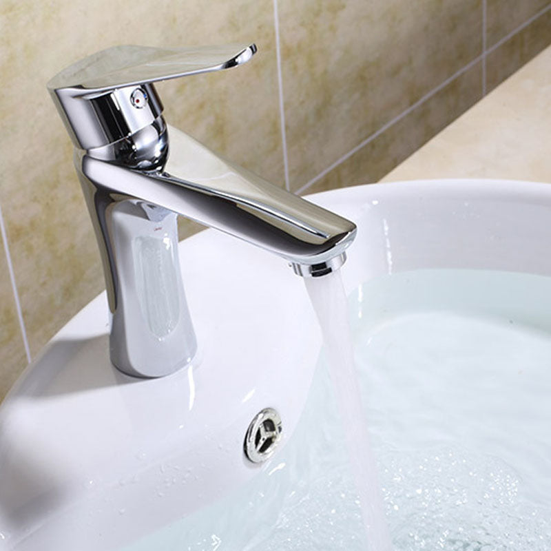 Single Handle Basin Lavatory Faucet Low Arc Brass Bathroom Faucet
