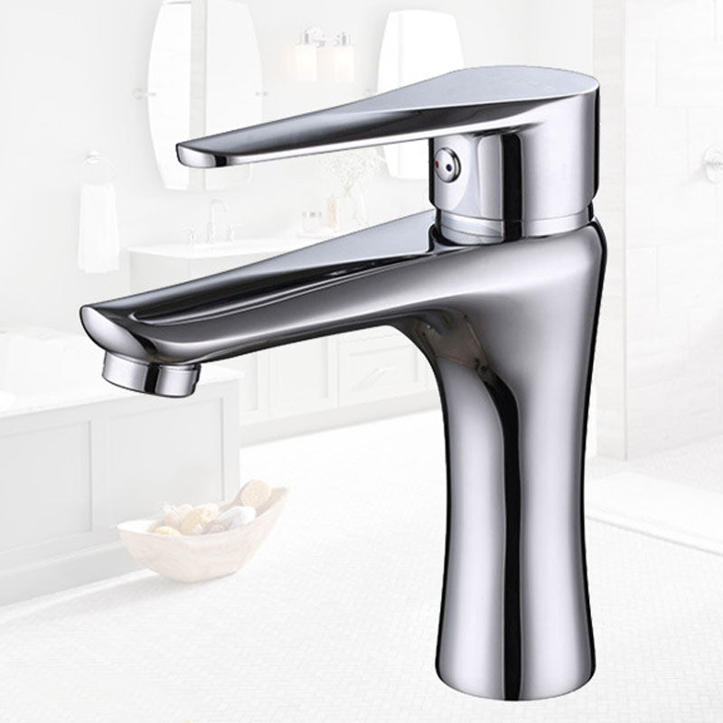 Single Handle Basin Lavatory Faucet Low Arc Brass Bathroom Faucet
