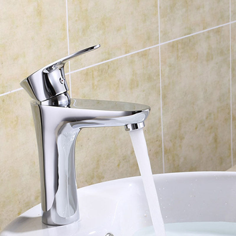 Single Handle Basin Lavatory Faucet Low Arc Brass Bathroom Faucet