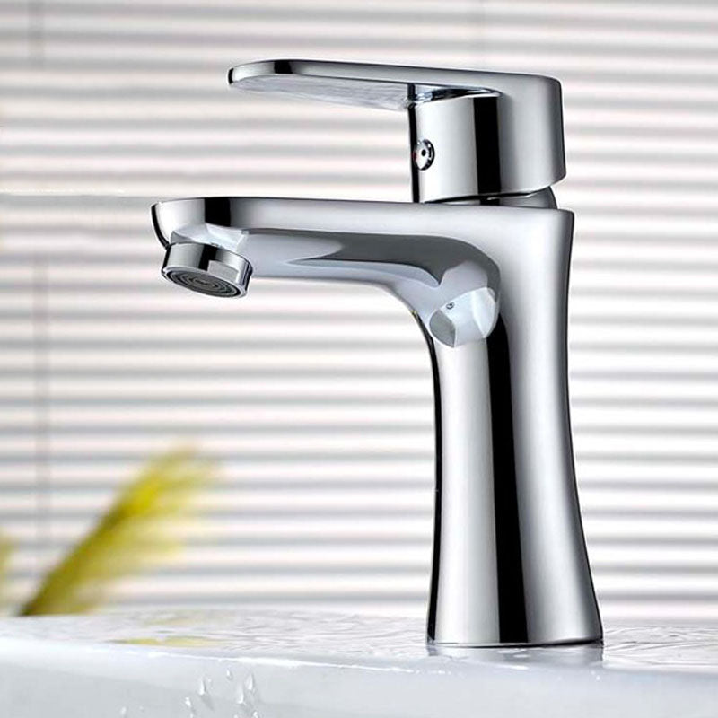 Single Handle Basin Lavatory Faucet Low Arc Brass Bathroom Faucet