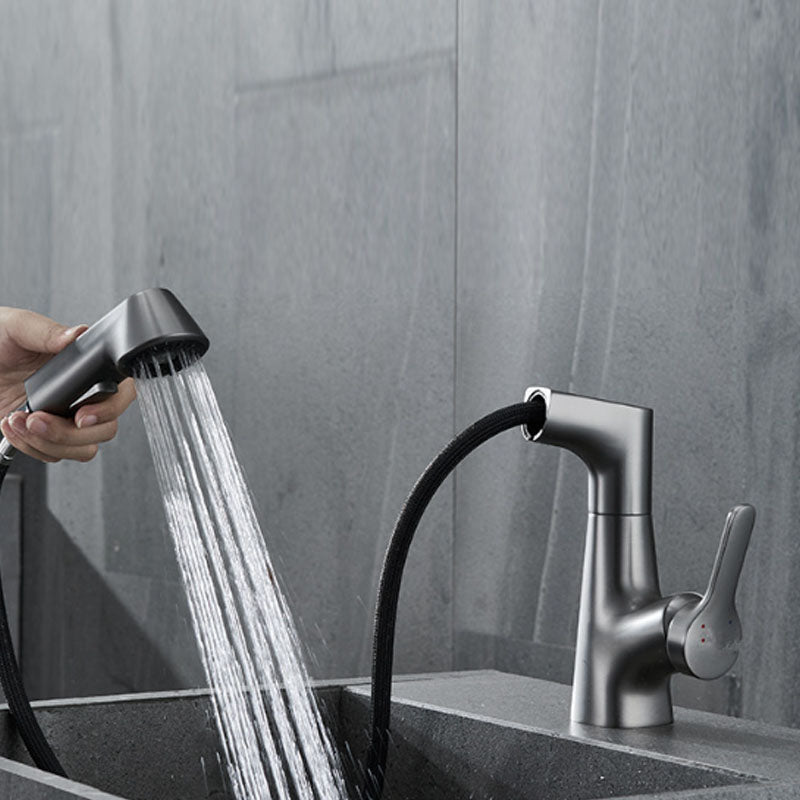 Modern Vessel Sink Faucet Brass Lever Handles Swivel Spout Bathroom Vessel Faucet