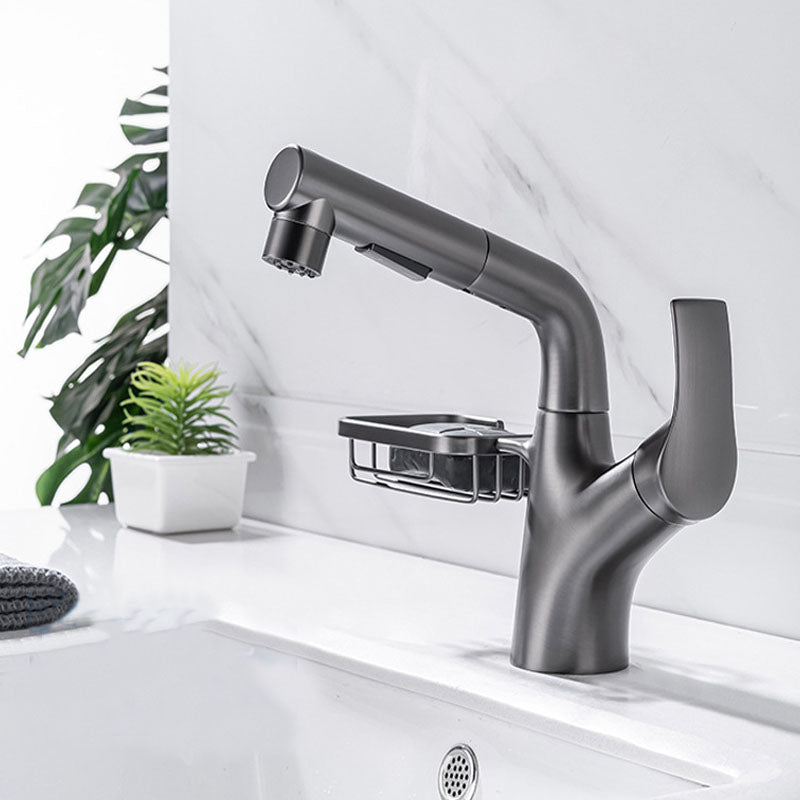 Industrial Sink Faucet Solid Color Centerset Bathroom Sink Faucet with Drain Assembly