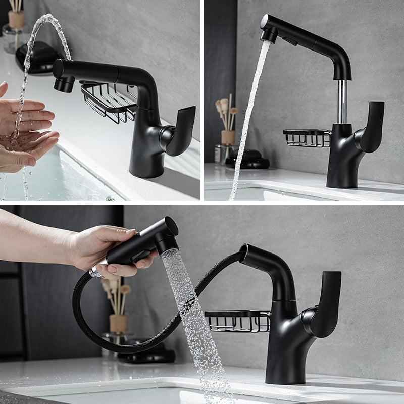Industrial Sink Faucet Solid Color Centerset Bathroom Sink Faucet with Drain Assembly