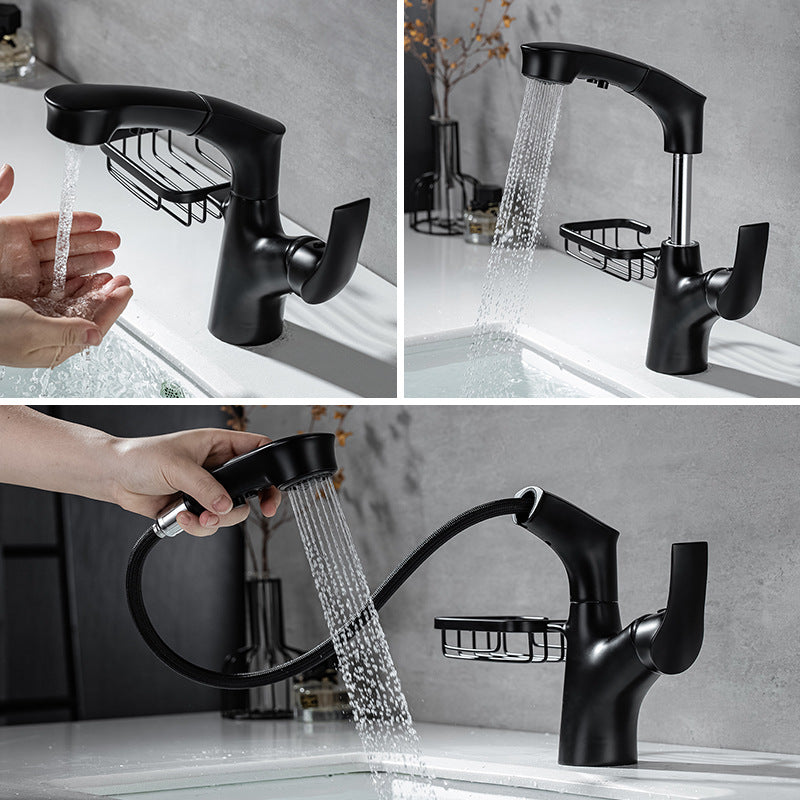 Industrial Sink Faucet Solid Color Centerset Bathroom Sink Faucet with Drain Assembly