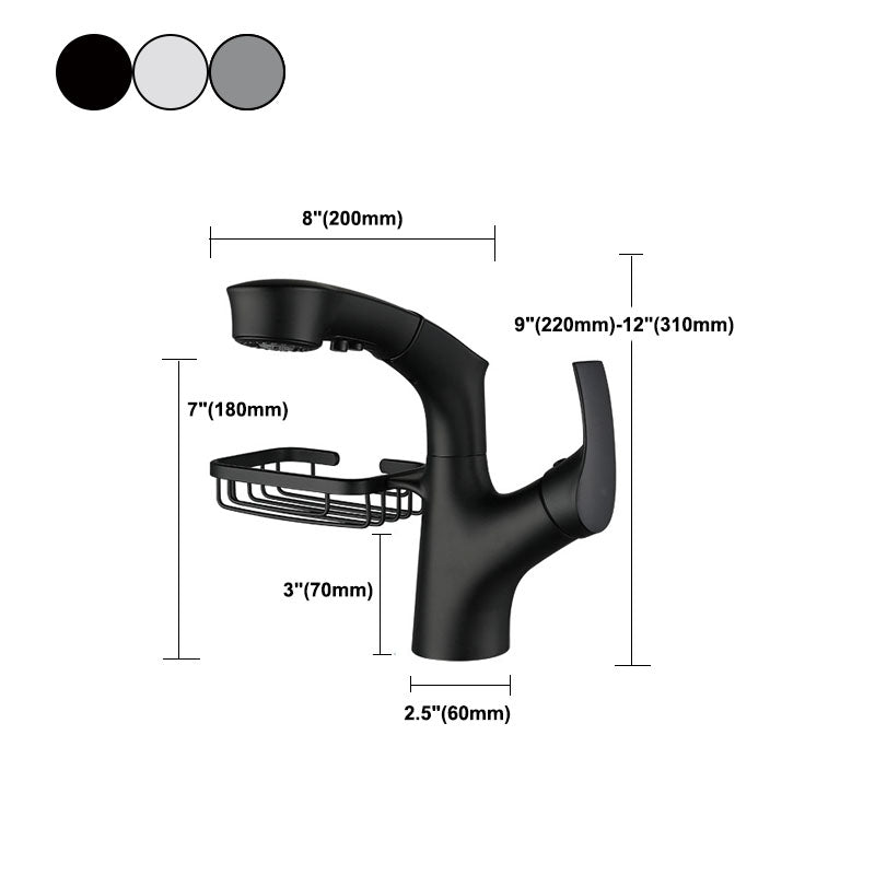 Industrial Sink Faucet Solid Color Centerset Bathroom Sink Faucet with Drain Assembly