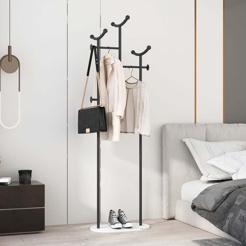 Gorgeous Metal Coat Rack Basket Storage Coat Rack with Coat Hooks