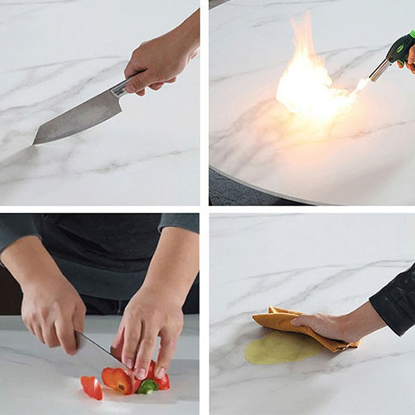 White Stone Top Bar Dining Table Modern Double Pedestal Bar Table