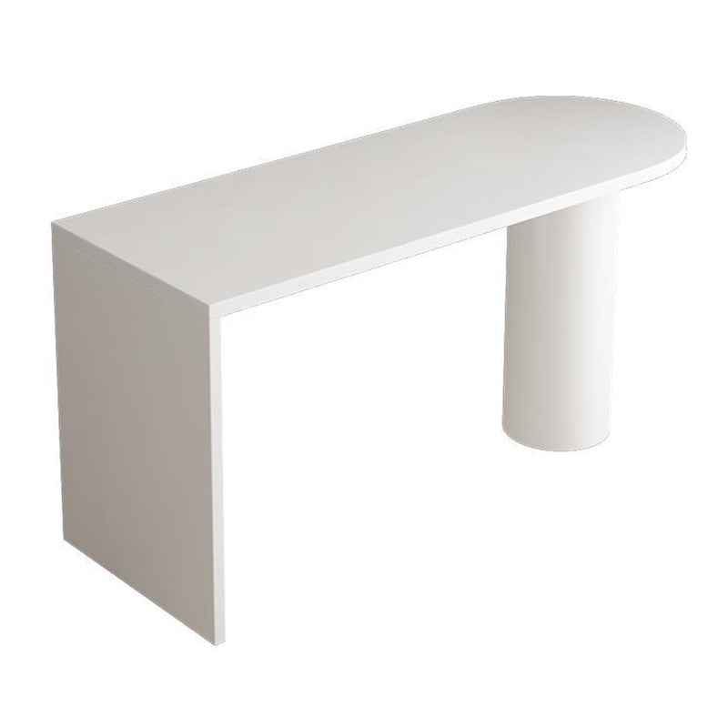 Contemporary Double Pedestal Bar Table White Solid Wood Bar Dining Table