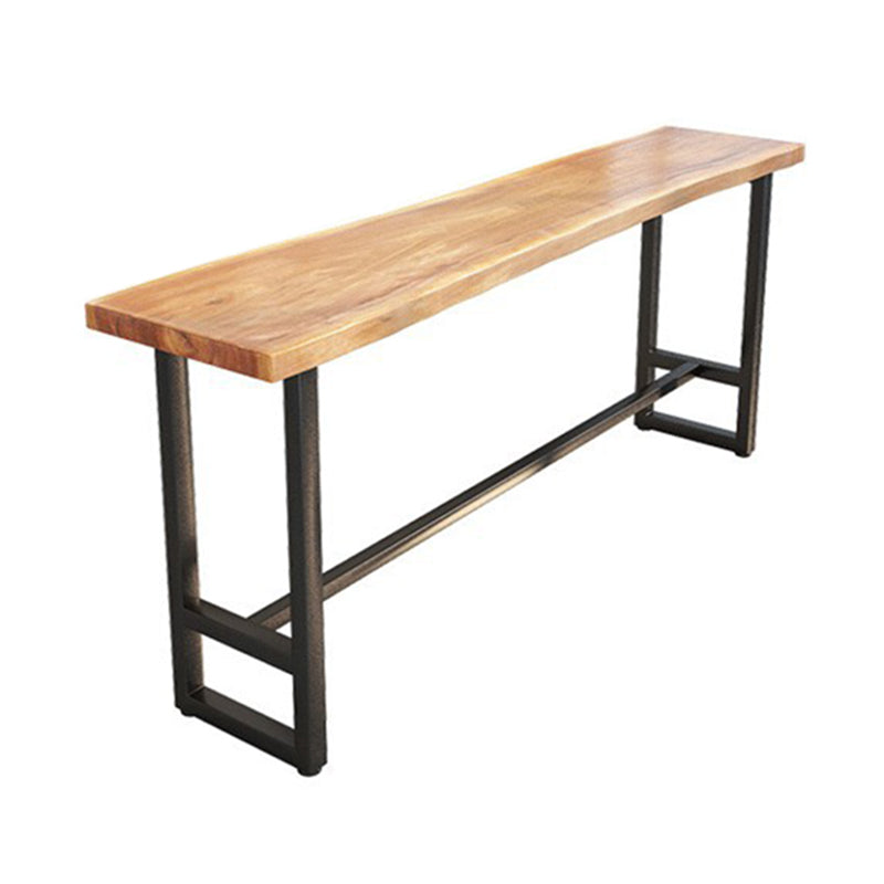 Modern Solid Wood Bar Table Rectangle Dining Table for Kitchen Living Room