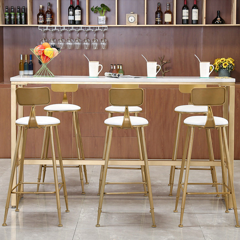 Glam Pub Table Solid Wood Bar Height Rectangle Bar Table for Breakroom