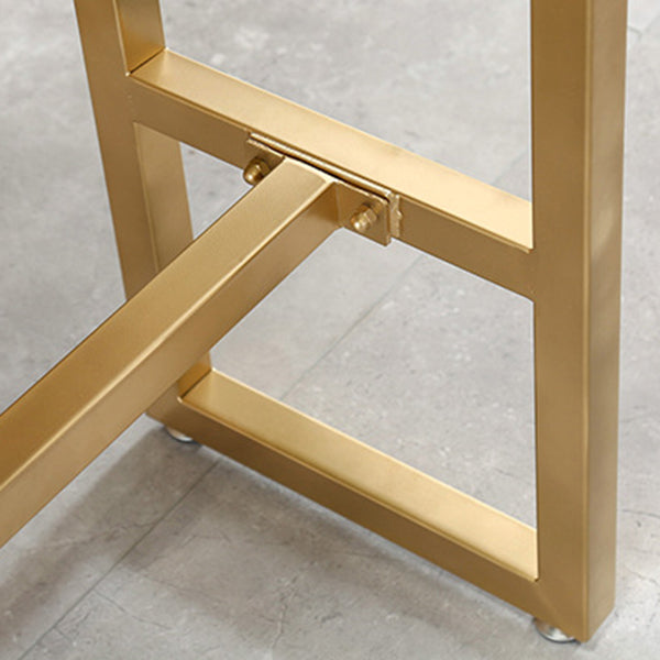 Glam Pub Table Solid Wood Bar Height Rectangle Bar Table for Breakroom