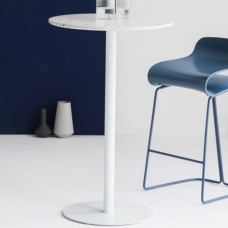 Square and Round  Pedestal Bar Table Modern Outdoor Stone Bar Table