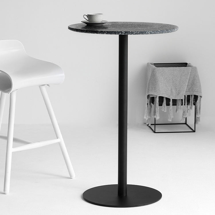 Square and Round  Pedestal Bar Table Modern Outdoor Stone Bar Table
