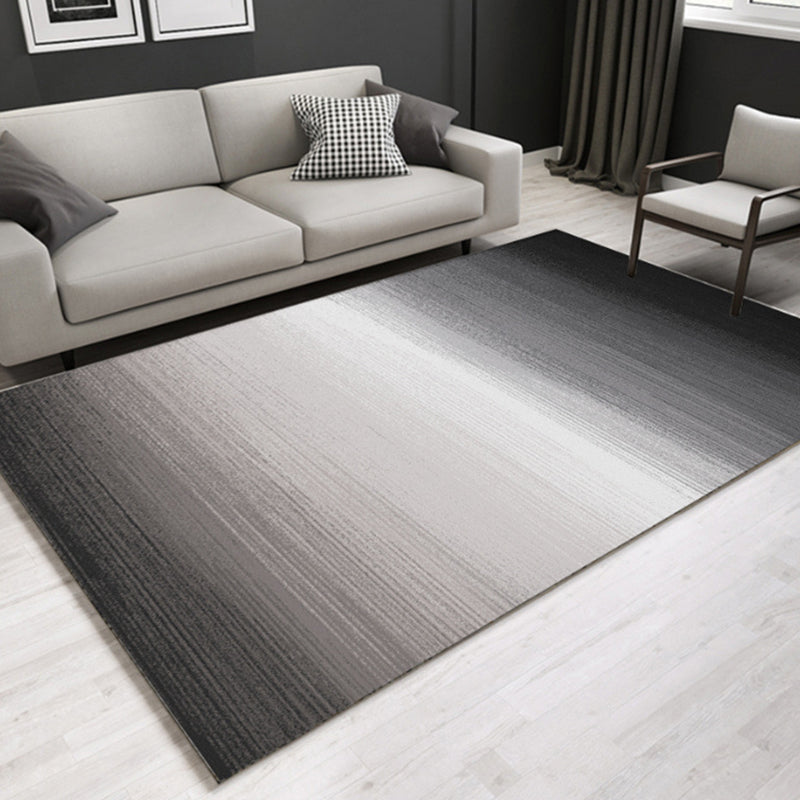 Color Gradient Rug Rectangle Shape Stain Resistant Rug for Home Decor