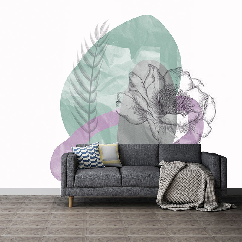 Environmental Wall Mural Wallpaper Bohemian Style Illustration Bedroom Wall Mural