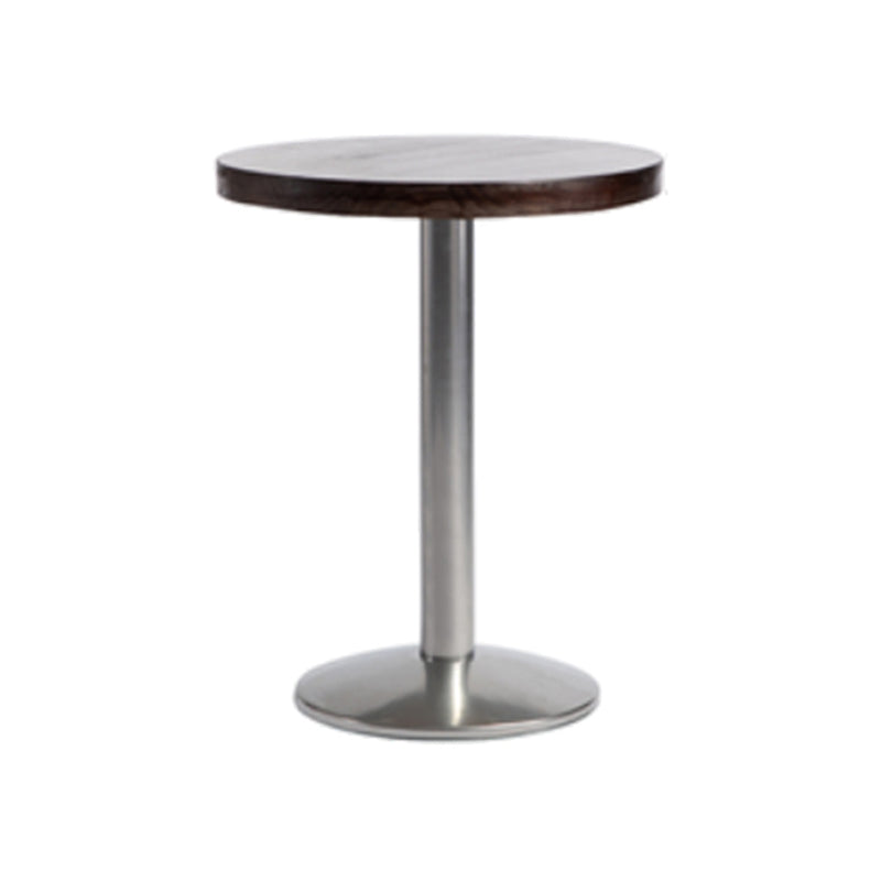1/2/3 Pieces Industrial Pub Table Set Silver and Brown Bar Table and Stools