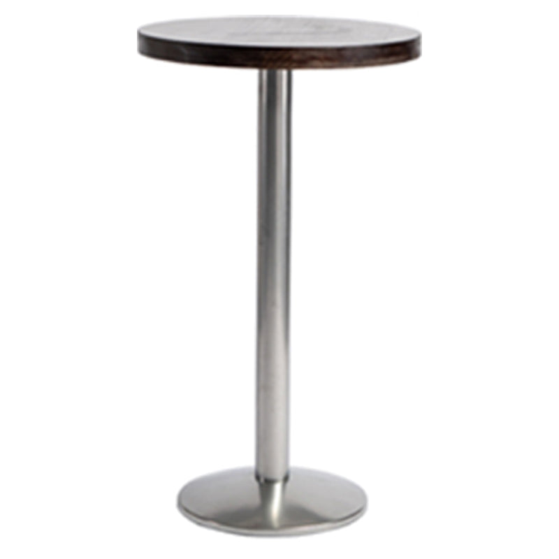 1/2/3 Pieces Industrial Pub Table Set Silver and Brown Bar Table and Stools