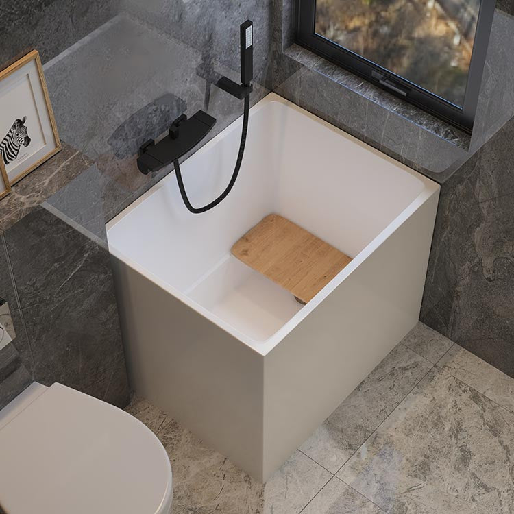 Modern Acrylic Alcove Bathtub Rectangular Matte Bath Tub for Home
