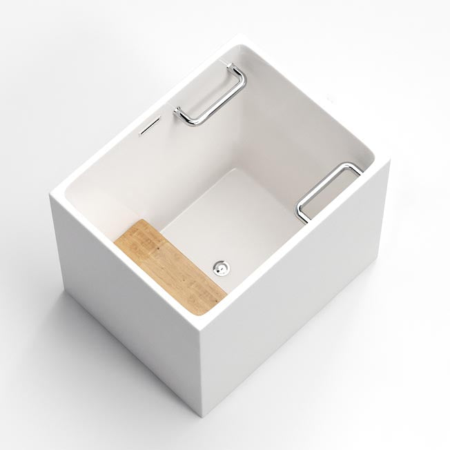 Modern Acrylic Alcove Bathtub Rectangular Matte Bath Tub for Home