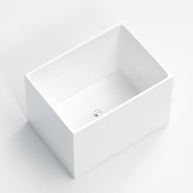 Modern Acrylic Alcove Bathtub Rectangular Matte Bath Tub for Home