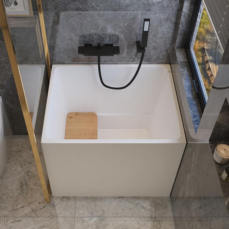 Modern Acrylic Alcove Bathtub Rectangular Matte Bath Tub for Home
