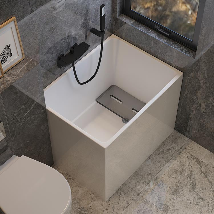 Modern Acrylic Alcove Bathtub Rectangular Matte Bath Tub for Home