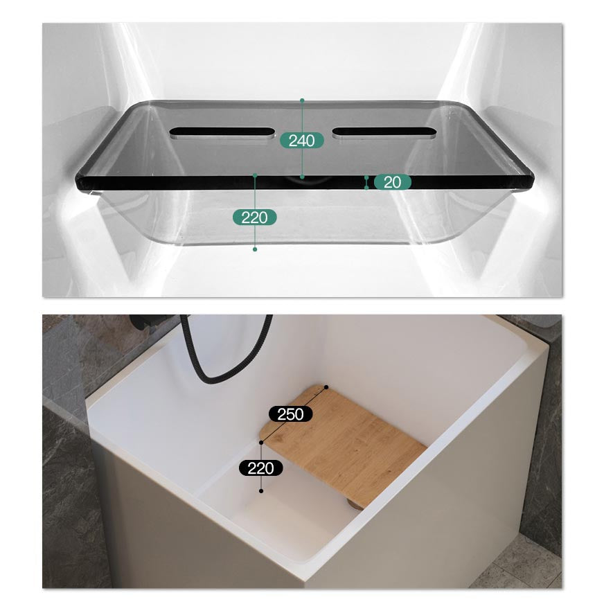 Modern Acrylic Alcove Bathtub Rectangular Matte Bath Tub for Home
