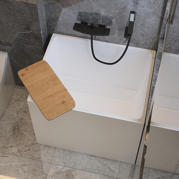 Modern Acrylic Alcove Bathtub Rectangular Matte Bath Tub for Home
