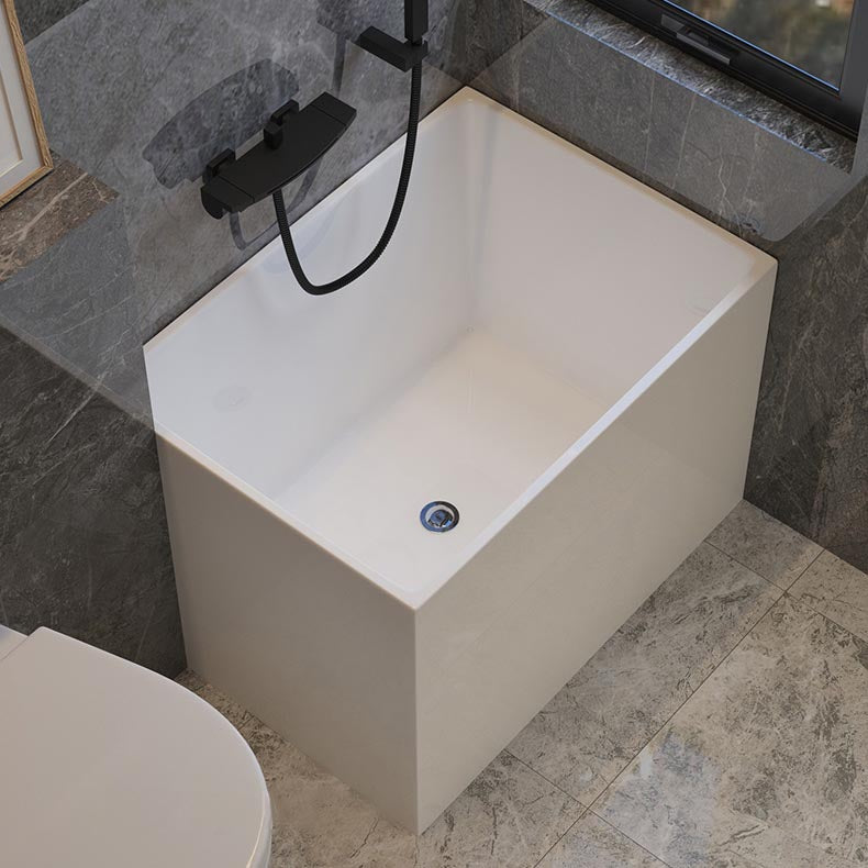 Modern Acrylic Alcove Bathtub Rectangular Matte Bath Tub for Home