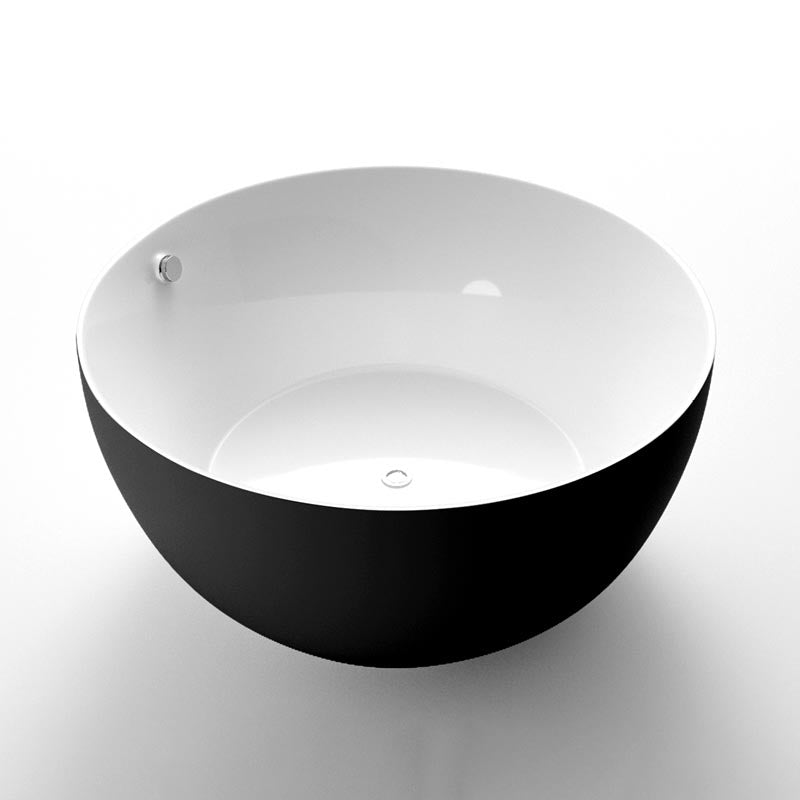 Modern Acrylic Bathtub Round Freestanding Tub for Home and Hotel