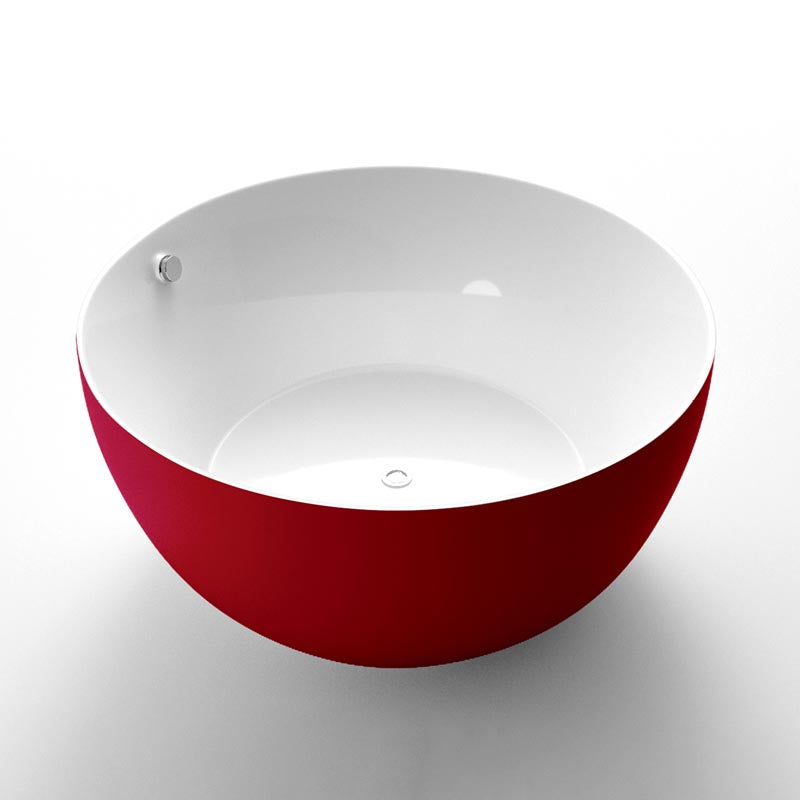Modern Acrylic Bathtub Round Freestanding Tub for Home and Hotel