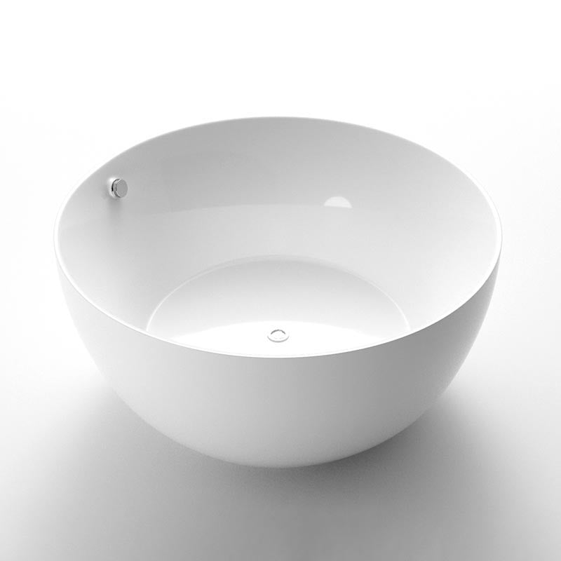 Modern Acrylic Bathtub Round Freestanding Tub for Home and Hotel
