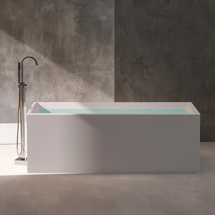 Modern Rectangular Bath Tub Acrylic Freestanding Bathtub for Home
