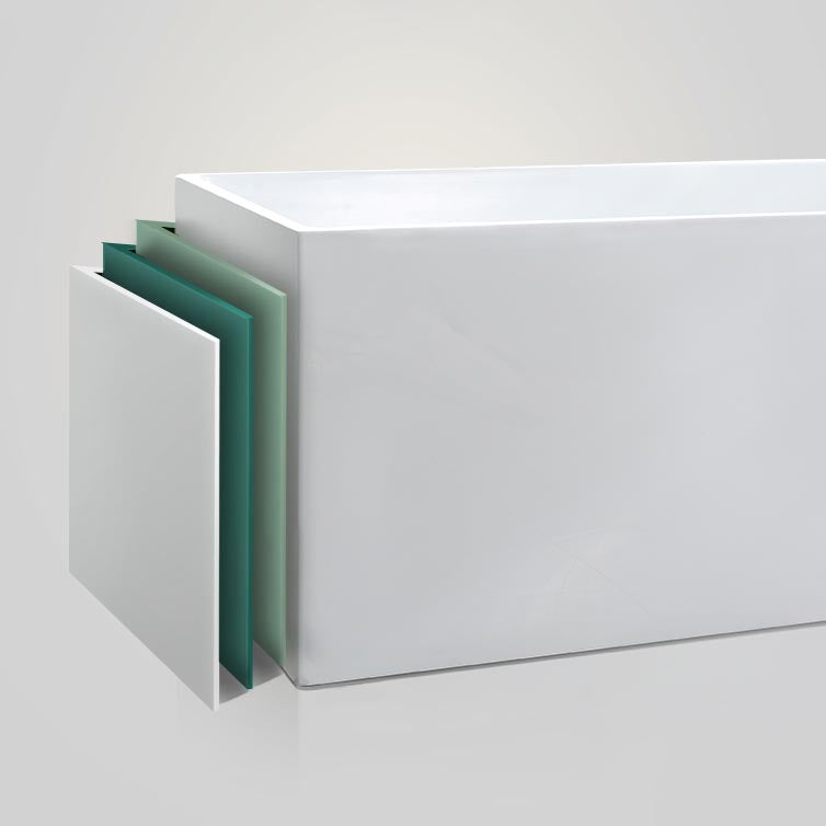 Modern Rectangular Bath Tub Acrylic Freestanding Bathtub for Home