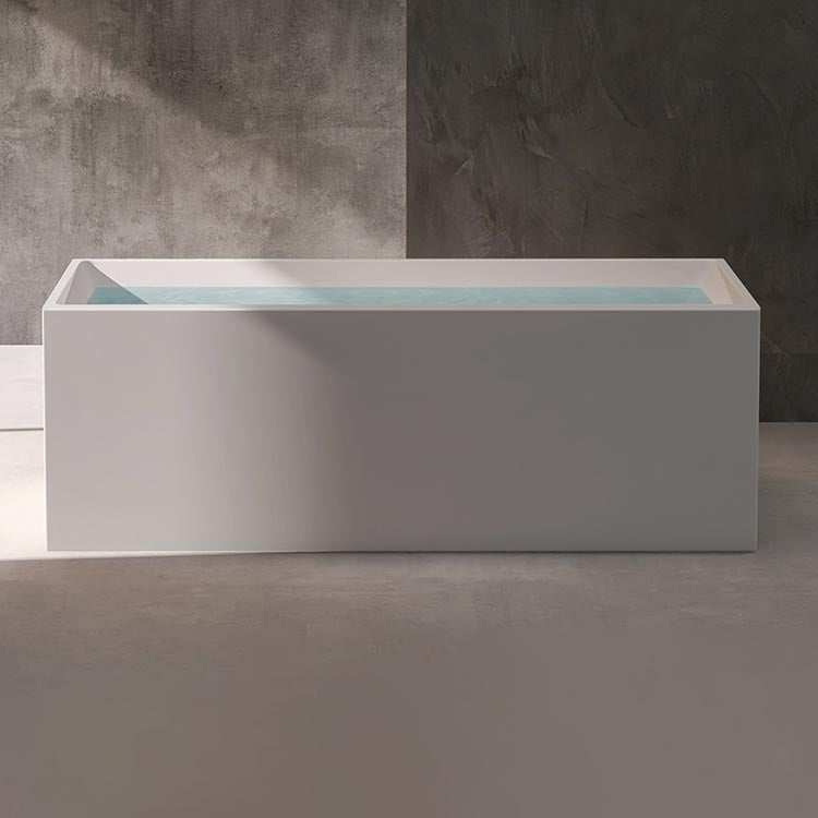 Modern Rectangular Bath Tub Acrylic Freestanding Bathtub for Home