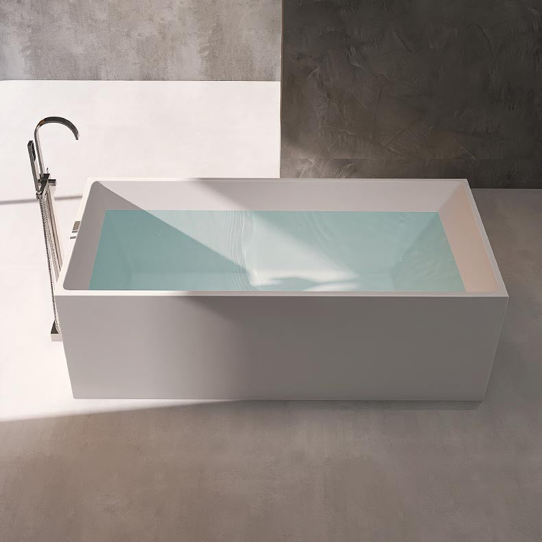Modern Rectangular Bath Tub Acrylic Freestanding Bathtub for Home