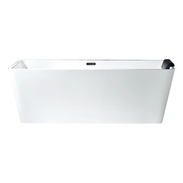 Modern Acrylic Home Bathtub Rectangular Freestanding Bath Tub in White