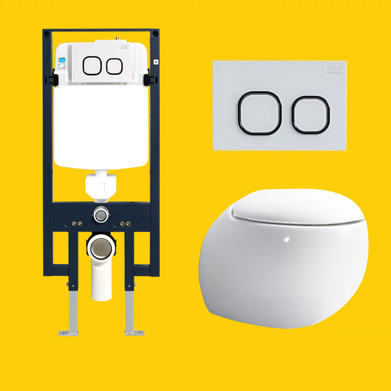 Modern Wall Mount Toilet Gravity Toilet Bowl with Slow Close Seat for Washroom