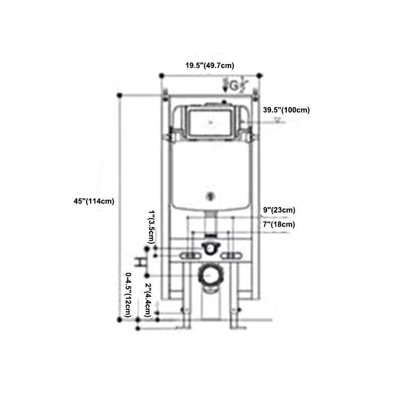 Modern Wall Mount Toilet Gravity Toilet Bowl with Slow Close Seat for Washroom